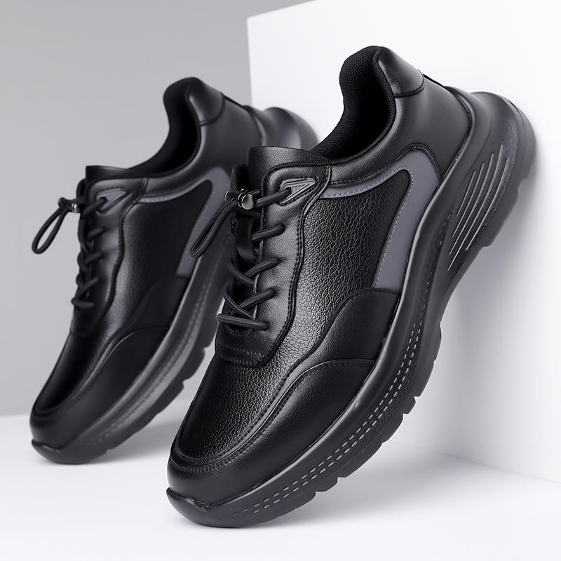 Herren Leder Sneaker Schnürschuhe Freizeitschuhe