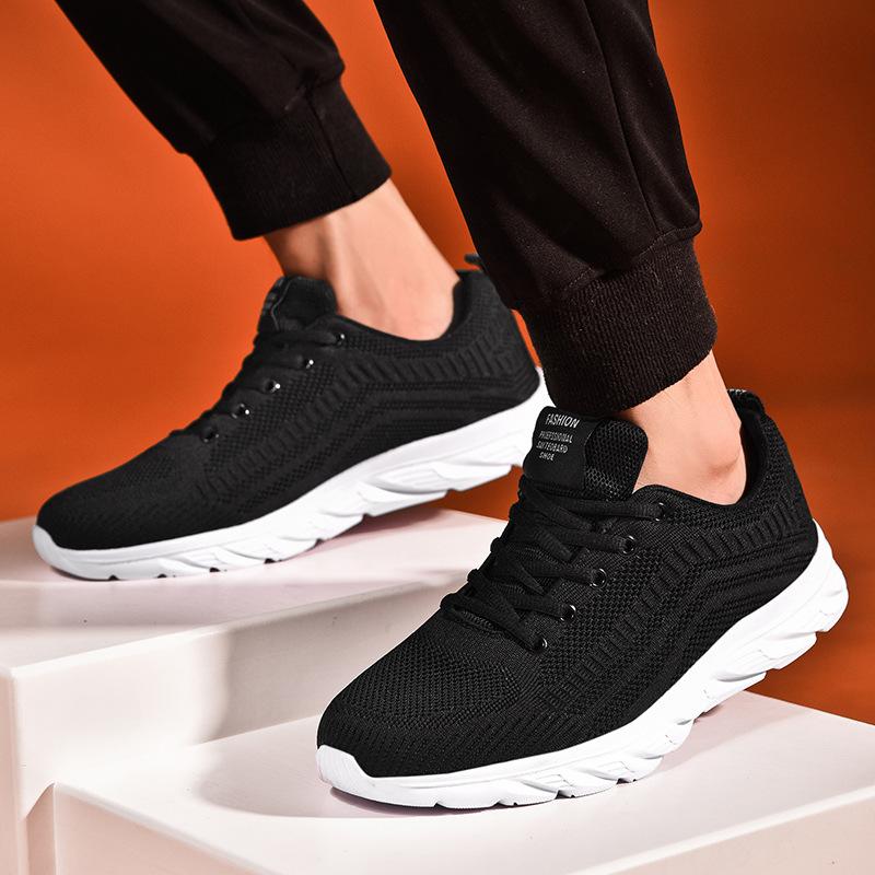 Fashion Comemore Breathable black Men's Sneakers Running Shoes Lightweight Outdoor Male Walking Shoes Mesh Sports Footwear Lace Up Flats