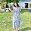 Small dress  flavor British dress dress dress split summer dress floral hot mom