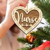 Heart Shaped Wood Pendant Thank You Gift for Nurse Plaque Hanging Decoration Farewell Home