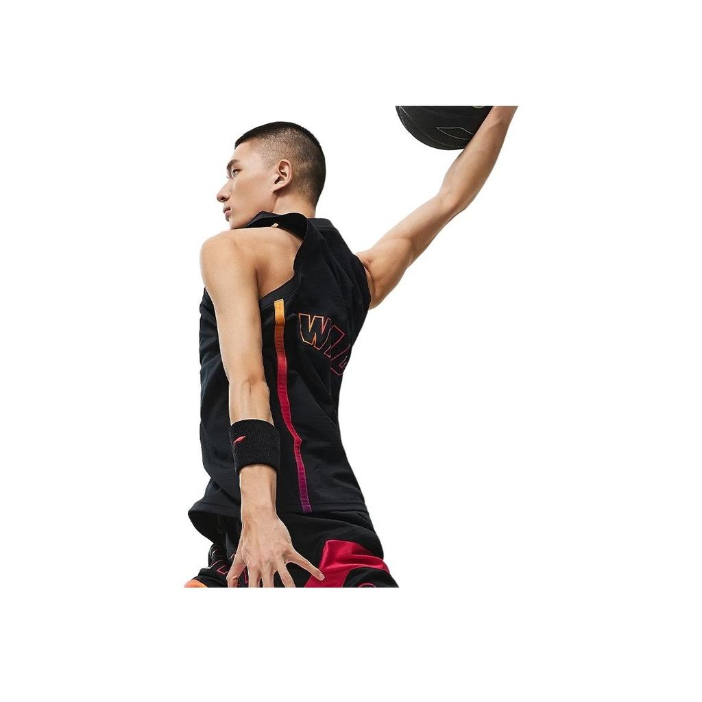 Li-Ning Logo Sleeveless Hooded Tank Top Men Tops Black AAYT013-1