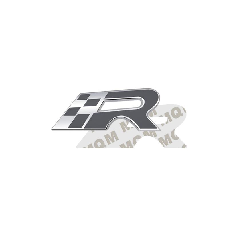 zjcr6 Car Accessories Metal Race Flag Front Hood Grille Emblem Rear Trunk Body R 300 Badge Sticker For Seat IBIZA Leon Cupra Ateca
