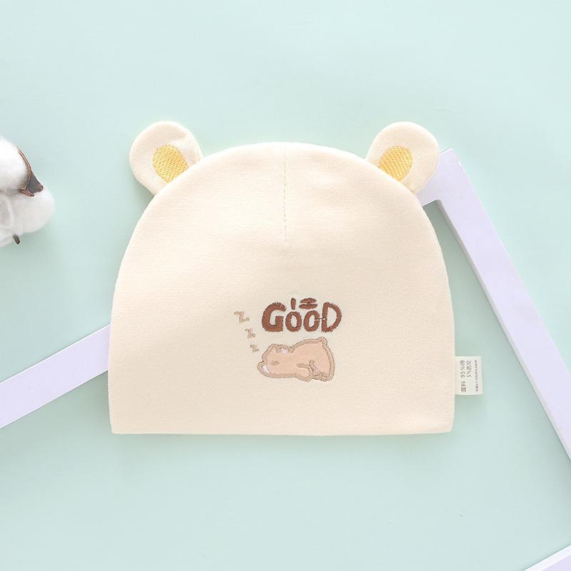 Pure Cotton Double Layer Newborn Hat for 0-3 Months, Suitable for Autumn/Winter