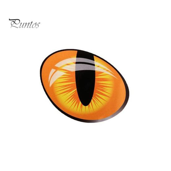 1 Pair 3D Cat Eyes Stickers Car Window Rearview Mirror Reflective Decor Decals