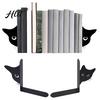 Cat-shaped Booklocks 2Pcs Cat Book Stand Whimsical 3D Design Lover Decor Sturdy Metal Construction Powder-coated Decorative Bookends