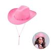 Rivets Decors Cowgirl Hat Plain Color Hat Cowboy Hats for Stage Performances