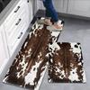 1PC Cowhide Pattern Kitchen Rug Non-Slip Door Mats Pop design Bathroom Rug Bath Mat Carpet for Home Sink Laundry Decor