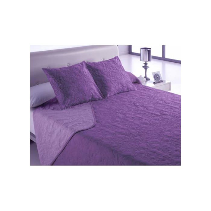 Couvre-lit bouti - Casa Campo - Vegas - 270x260 cm - Violet - Moderne - Imprimé - 100% Microfibre - Rembourrage fin
