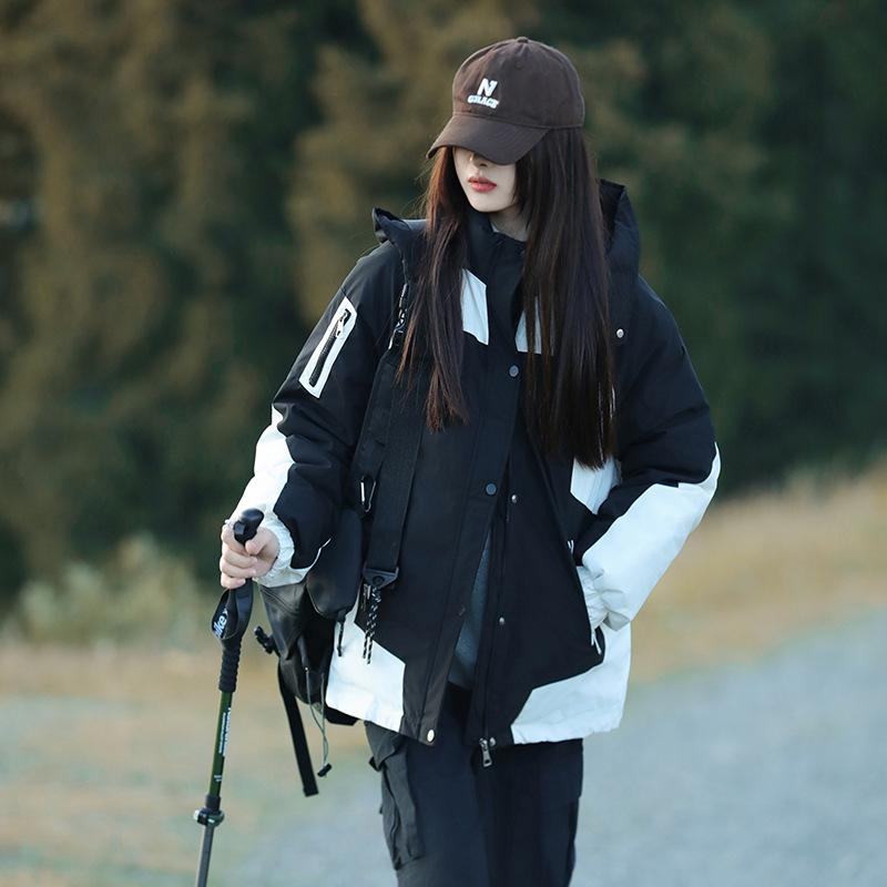 New Women's Winter Short Outdoor Korean Style Work Clothes Loose Cotton Jackets Charge Jackets Cotton Jackets Thickened