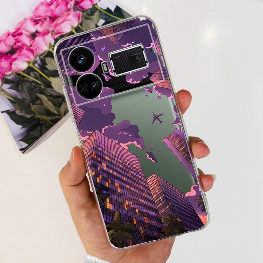 For Realme GT5 240w / GT3 / GT Neo 3 / GT Neo 5 Case Cute Cartoon Luxury Soft Silicon Transparent  Phone Case Back Cover Capas