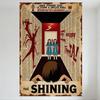 The Shining Retro Movie Poster Metal Tin Sign Vintage Horror Wall Decor for Home Bar Man Cave