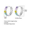 925 Sterling Silver Kids Earrings For Girls Small Hoop Earrings Little Girls Fashion Hypoallergenic Jewelry Birthday Gifts Rainbow Colorful