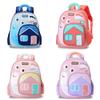Kids Cartoon Snail Print School Backpack With Breathable Nylon For Preschoolers