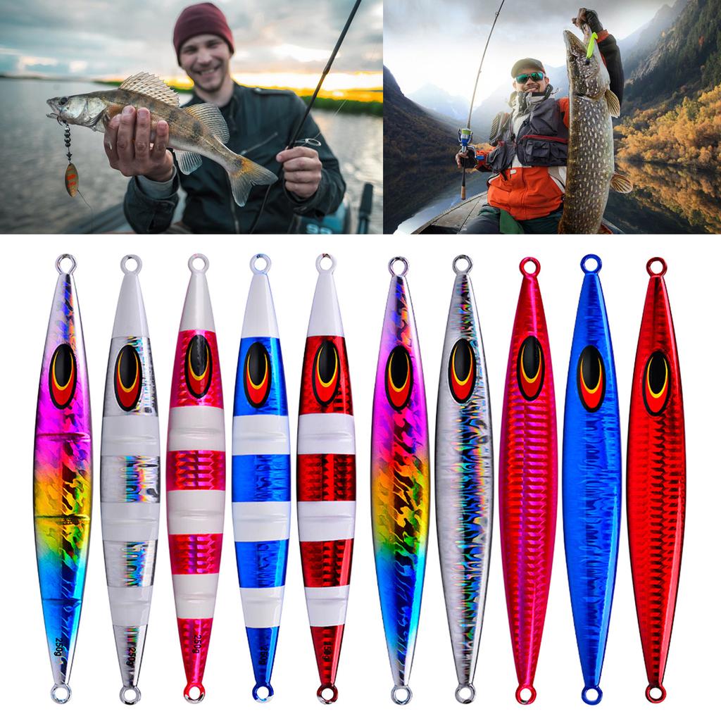 5Pcs Hard Metal Slow Pitching Jigs Freshwater Saltwater Fishing Glow Lures Sea Fishing Lures Swimbait