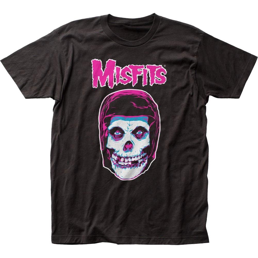 Мужская футболка The Misfits Neon Ghost Музыка Классический Концерт Рок-группа Футболка Черная S