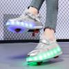 Inline Skates with LED Lights for All Ages - Single Wheel Roller Shoes for Men, Women, and Children
