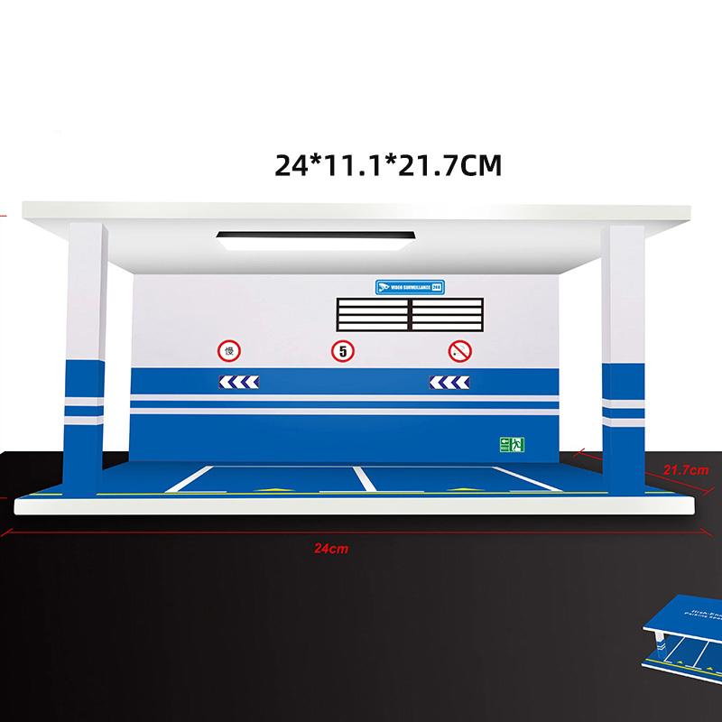 1/32 1/24 1/18 Scale Lighting Parking Lot Assembly Toy Diecast Alloy Model Car Garage DIY Scene Collection Display Toy Car Gift