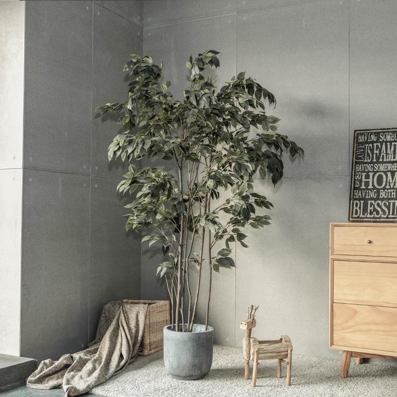 Luxury Fiddle-Leaf Fig Artificial Tree - Large Indoor Potted Plant Decor.