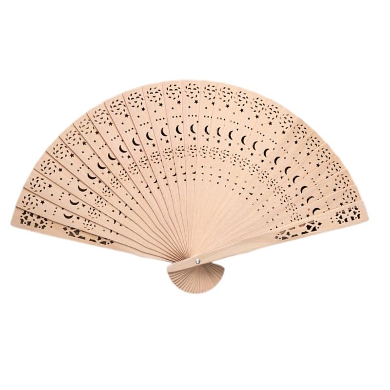 Portable Traditional Engraved Wooden Folding Fan With Lightweight Design Ideal For Cultural Celebrations