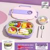 316 Stainless Steel Insulated Bento Lunch Box for First-Grade Girls, Four Compartments, Perfect for School.