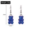 Cute Sequin Gummy Bear Dangle Earrings Cartoon Animal Drop Earrngs for Women Girls Party Holiday Jewelry Gifts