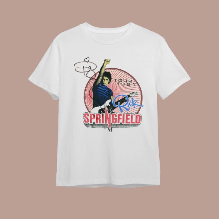 

Rick Springfield signature Gift For Fans Unisex All Size Shirt Unisex T-Shirt L