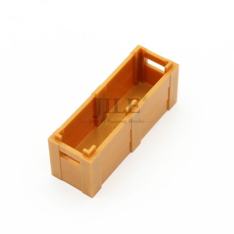 

10pcs Moc Container Treasure 2x6 Rectangular Wooden Case DIY Building Brick Blocks City Street View Compatible Assembles Toys