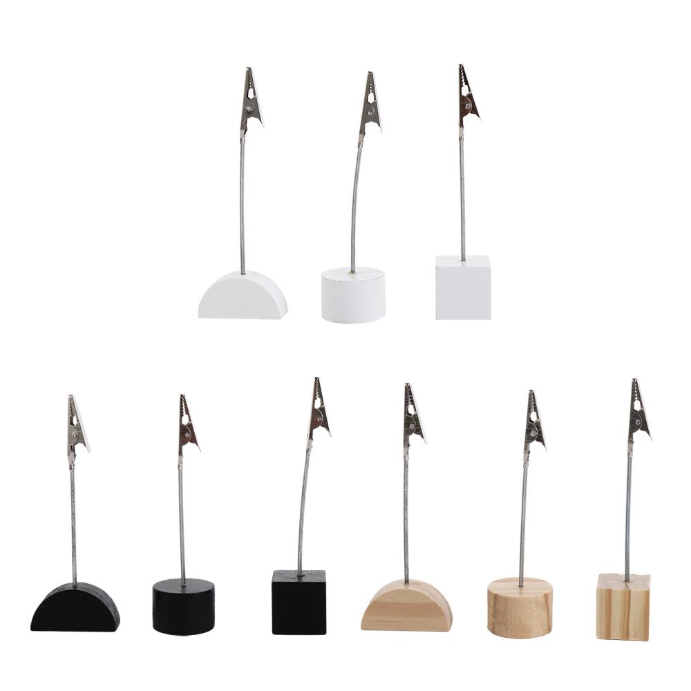 

Wooden Base Party Supplies Message Memo Bedside Ornaments Memo Clip Card Holder Photo Paper Clamp