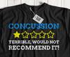 Unisex Funny Concussion T-Shirt Hit Injured Skull & Head Injury Gifts