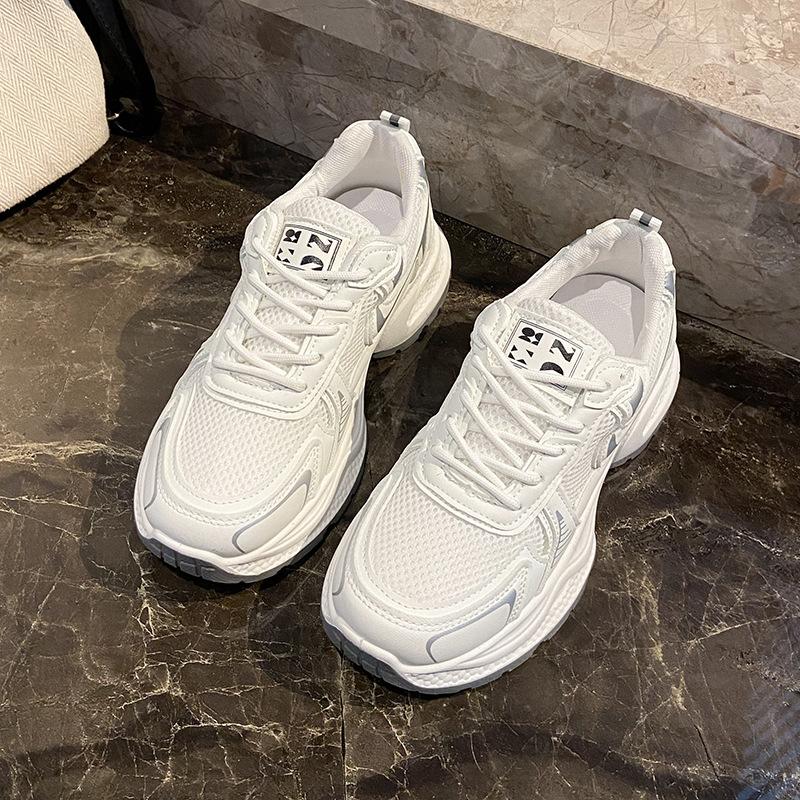 High value 2025 spring and summer new fashion heightening breathable thick-soled dad shoes women's sports shoes casual women's shoes