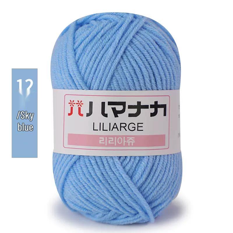 4-Ply Milk Cotton Yarn: Medium-Thick Baby Yarn for Hand-Knitted Scarves, Crochet Shoes, Dolls, and DIY Projects.
