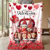 Valentine Gnome Love Truck Theme blanket Lightweight Warm Flannel Blanket Decorative Throw Blanket for Home Decoration