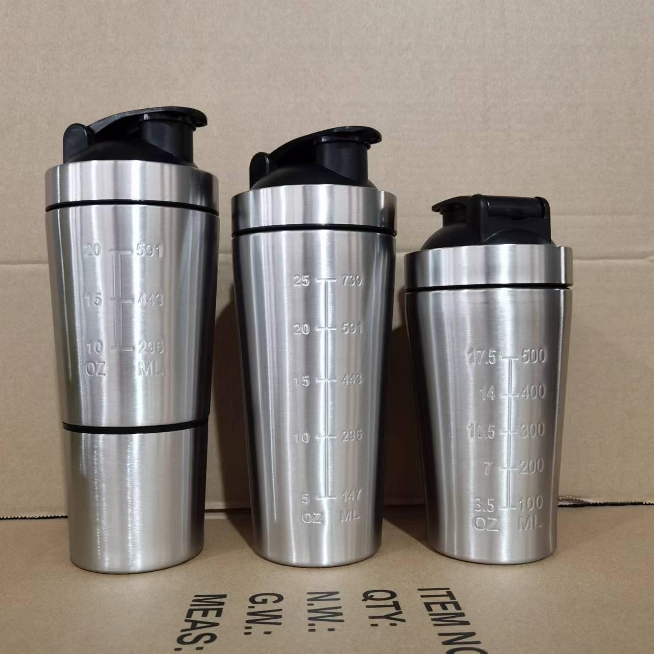 

Спортивная бутылка-шейкер из нержавеющей стали 304 для протеина и смузи 500ml