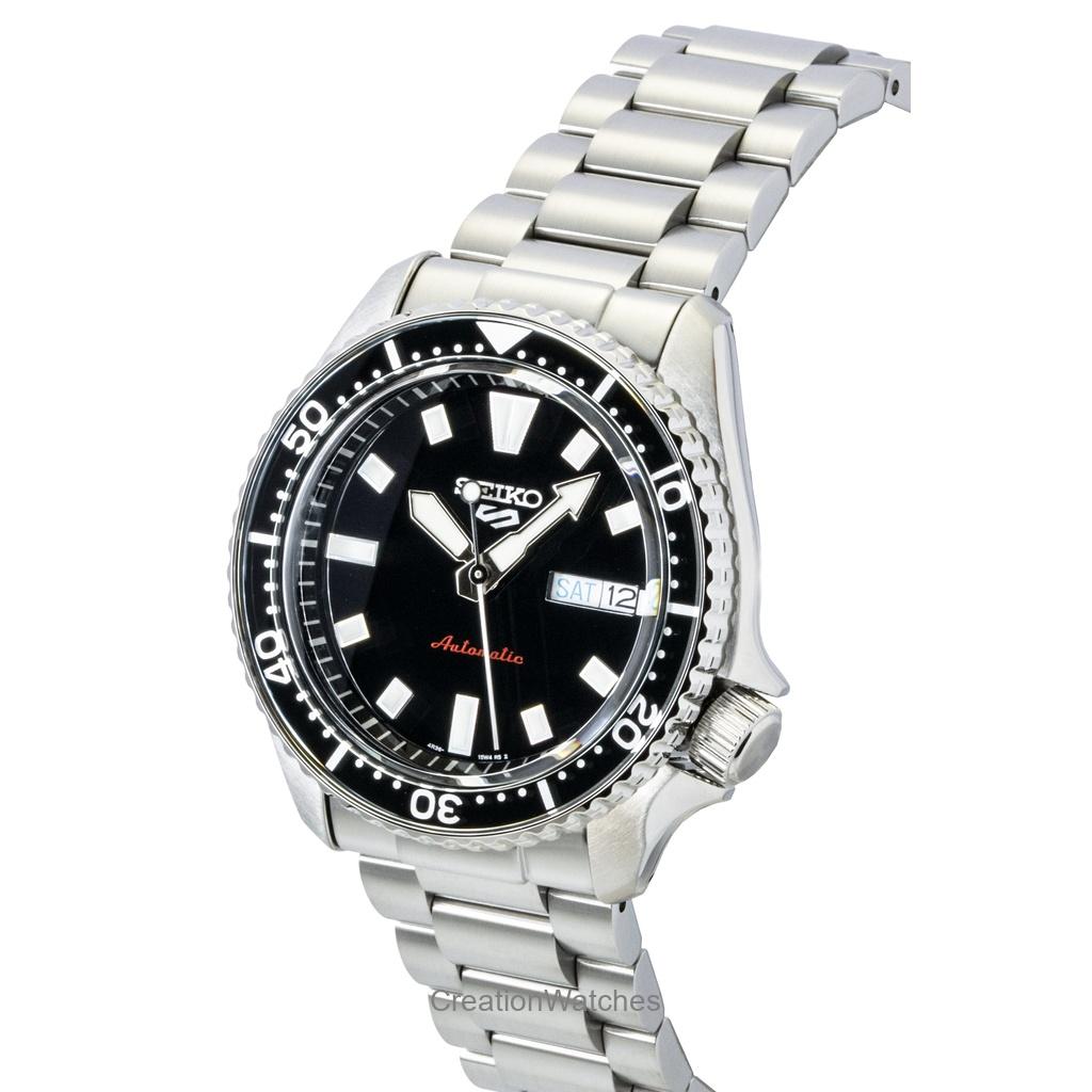 Seiko 5 Sports SKX Redux Stainless Steel Black Dial Automatic SRPL85K1 100M Men's Watch
