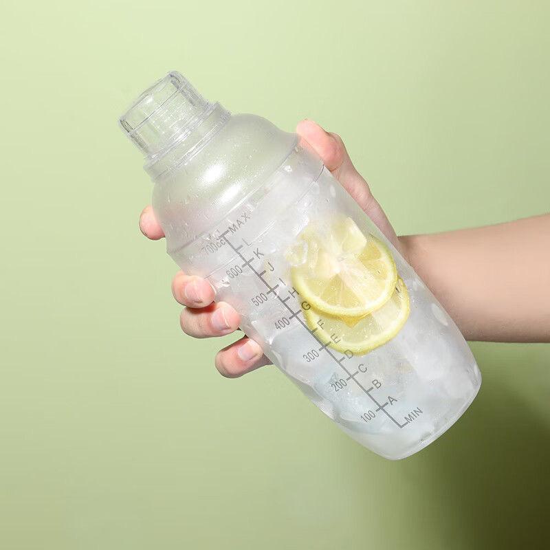 350ml/500ml/700ml/1000ml Shaker Bottle Plastic Cocktail Shaker Mixer Drinks Juice Milk Tea Wine Manual Shaker Cup Home Bar Tools