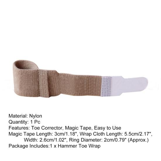 Hammer Toe Wrap Super Soft Wear Resistant Nylon Toe Splint Wraps Broken Hammer Toe Straightener for Home
