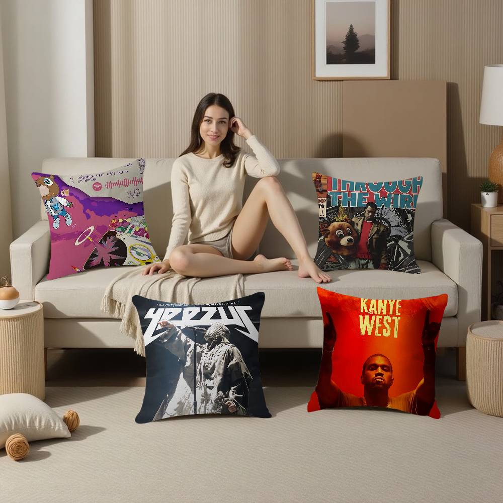Classic Rapper K-Kanye W-West Y-Ye Cushion Cover Decorative Pillow Sofa Home Decor Case Pillow Cases