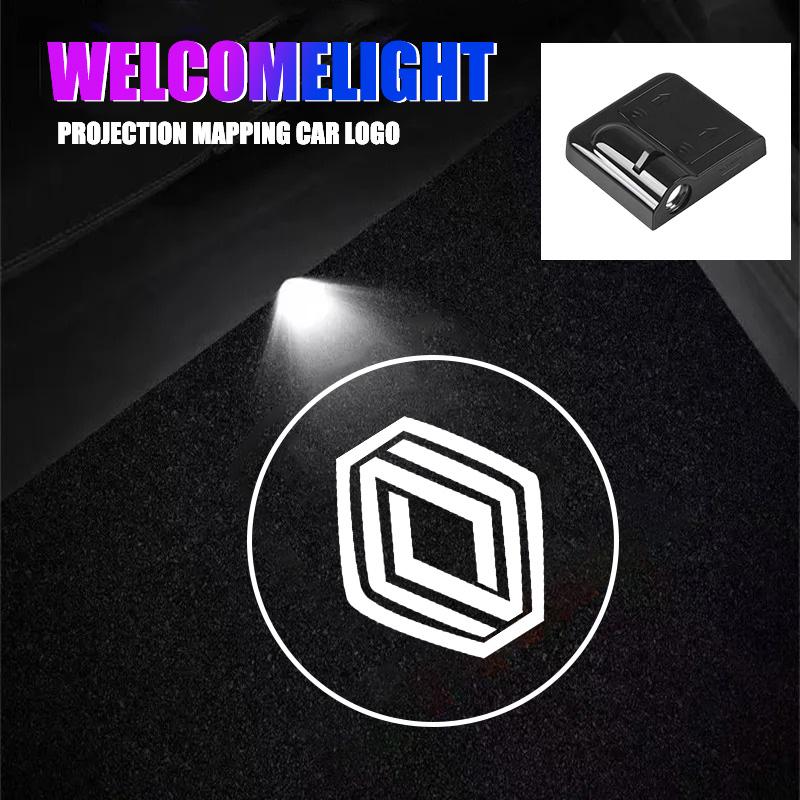 

Внутренние наклейки для Renault Clio RS Captur Kadjar Scenic Koleos Duster Megane 2 шт. Светодиодные HD-наклейки для приветствия на двери автомобиля Логотип автомобиля Pr