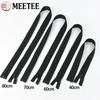 Meetee 5/10 Pezzi 40-300cm N°3 Cerniera in Nylon Nero Bianco Cerniere Aperte Giacca Piumino Cappotto Scarpe Cerniere con Blocco Automatico Accessorio Cucito Fai da Te