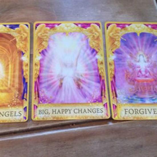 44Pcs/Set Tarot Decks Angel Answers Oracle Future Prediction Art Paper Classic Table Card Toy for Party