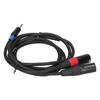 3.5mm Stereo Male to Dual 2 XLR Male Plug Connector Audio Converter Adapter Cable Cord