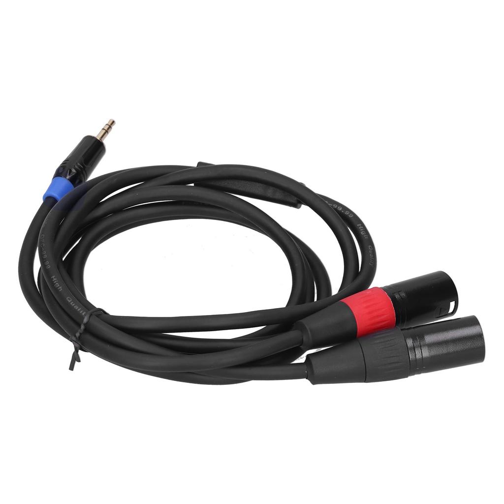 3.5mm Stereo Male to Dual 2 XLR Male Plug Connector Audio Converter Adapter Cable Cord
