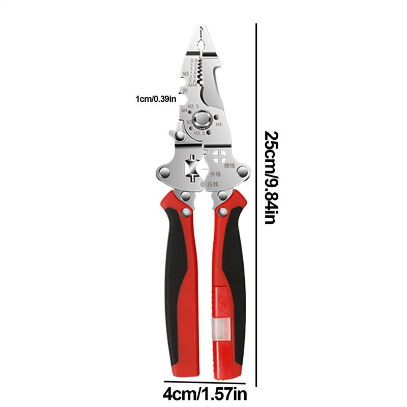 Electrical Wire Strippers Cable Stripping Cutter Multi-function Hand Cable Stripping Crimper Professional Wire Crimping Tool For