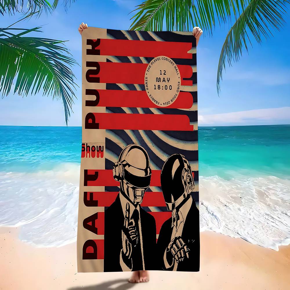 Asciugamani da Spiaggia in Microfibra Grandi Daft Punk Asciugamano Asciugatura Rapida Asciugamani da Spiaggia Sabbiosa Asciugamano per Piscina per Viaggio Nuoto Piscina Yoga