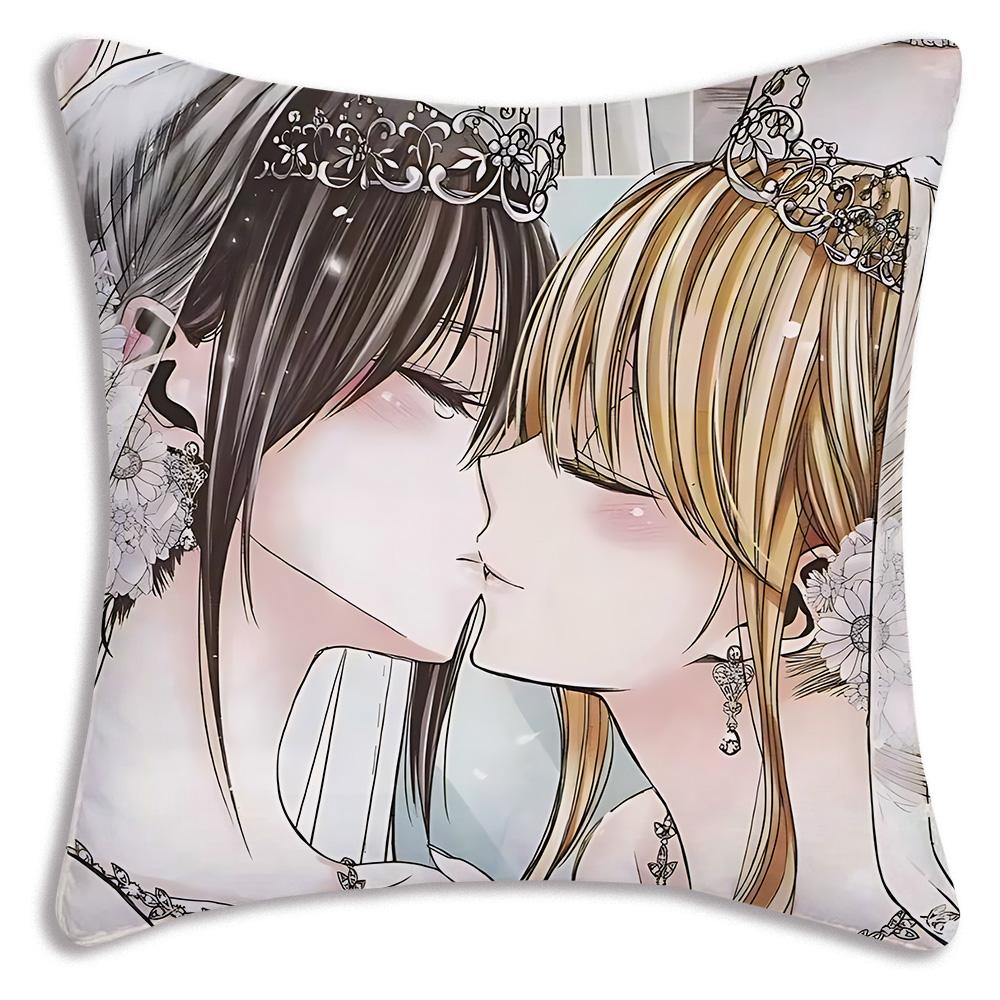 Cute GL Anime C-Citrus Hot Pillow Covers Cartoon Sofa Decorative Home Double-sided Printing Short Plush Cute Cushion Cover