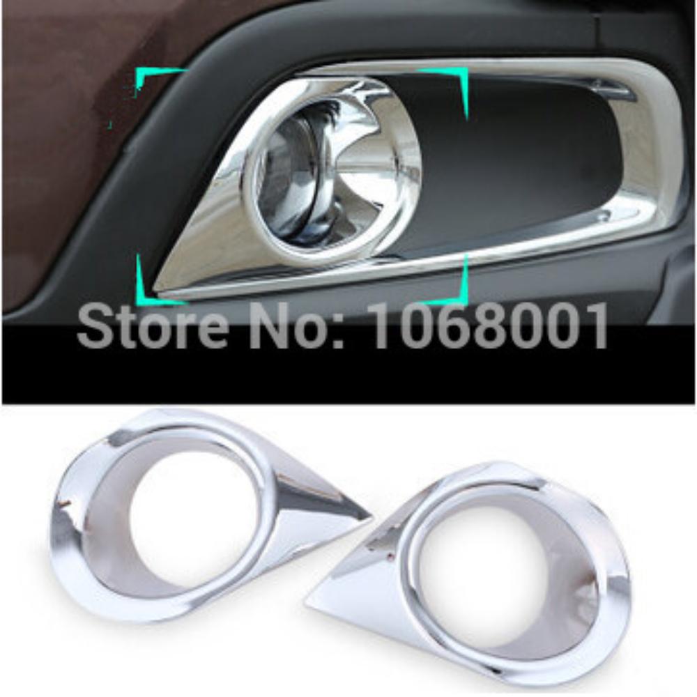 

2 шт./компл. ABS хром передние противотуманные фары крышка для Peugeot 2008 2014 2015 2016 2017 комплекты украшений отделка света