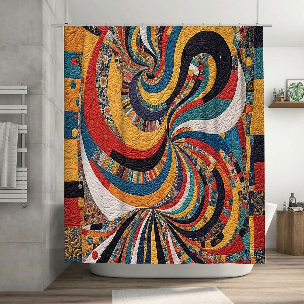 Boho Duschvorhang Abstrakt Gemustertes Gewebe Badezimmer Dekor Waschbar Modern Künstlerisch Heimtextil Wohnzimmer Wandbehang