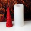 3D Santa Claus Relief Cylindrical Candle Silicone Mold Snowman Reindeer Christmas Tree Silicone Candle Molds Christmas Gift