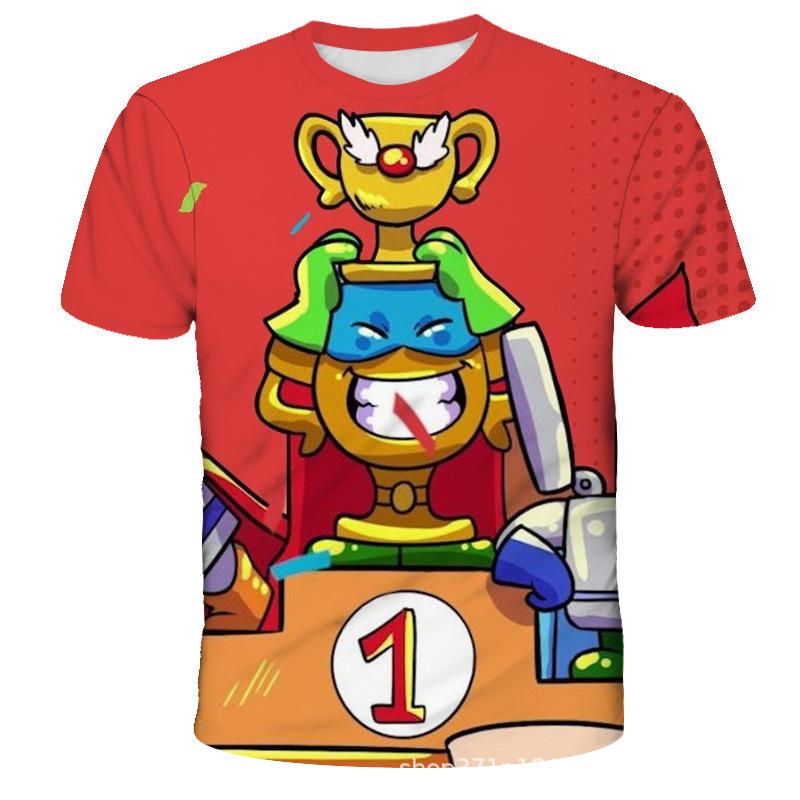 Cartoon Animation Printed Children's Clothing Top Fashionable Comfortable Short-sleeved Casual T-Shirts Boys