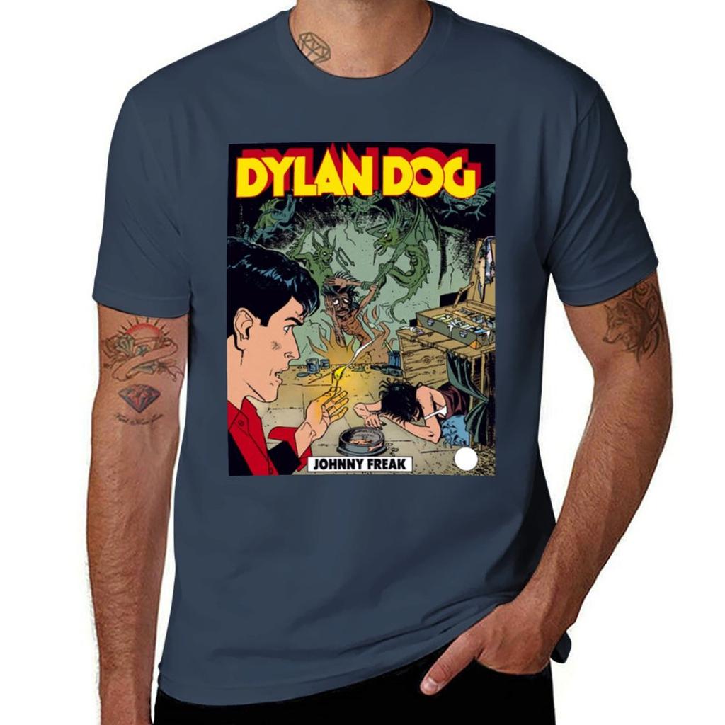 T-shirt DYLAN DOG abbigliamento estivo neri sublimi pesanti abbigliamento uomo